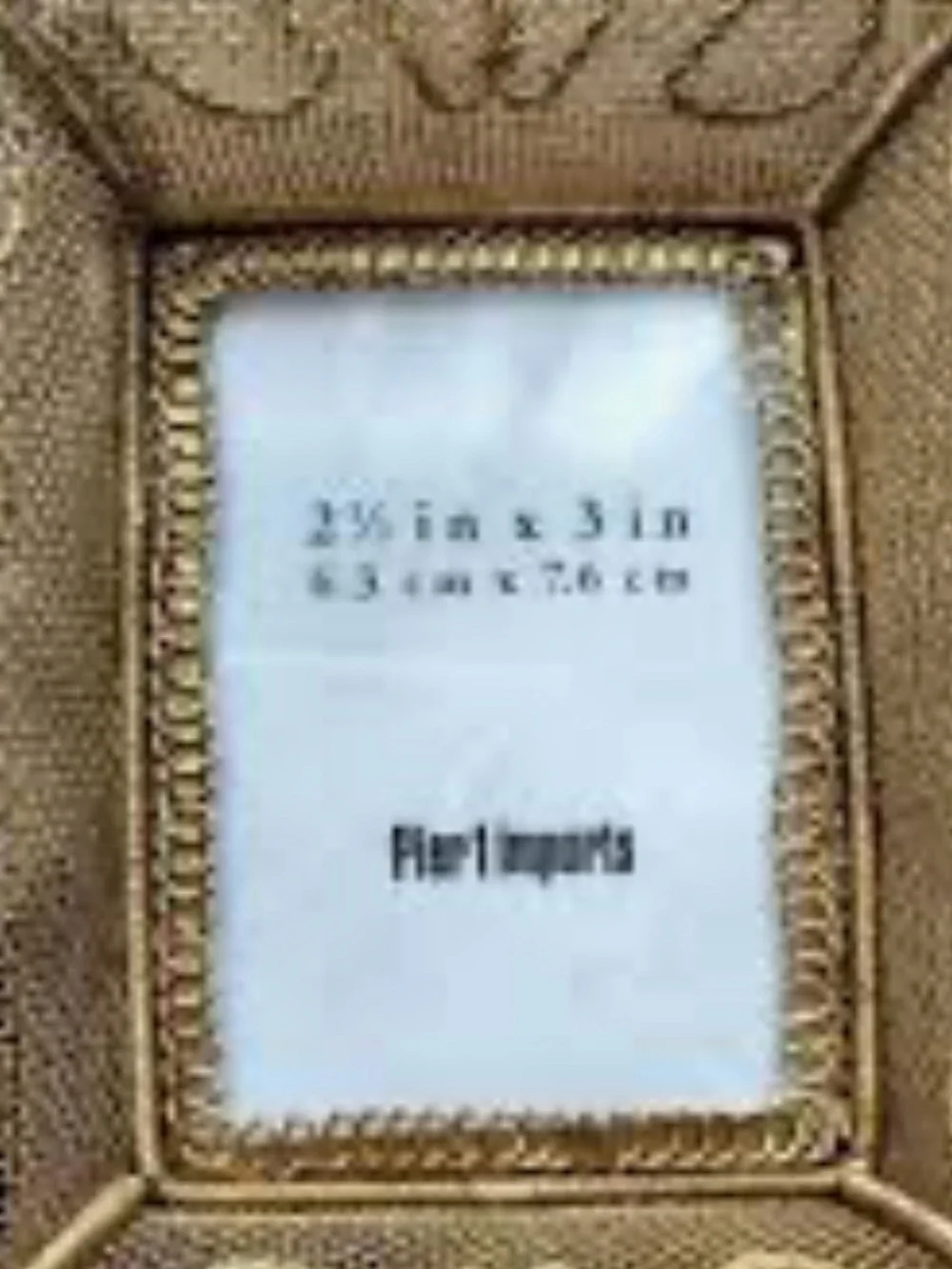 Pier 1 Puffed Mesh Gold Decorative Photo Frame -OSP
